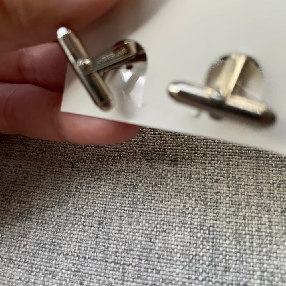 Black and Silver Cuff Links